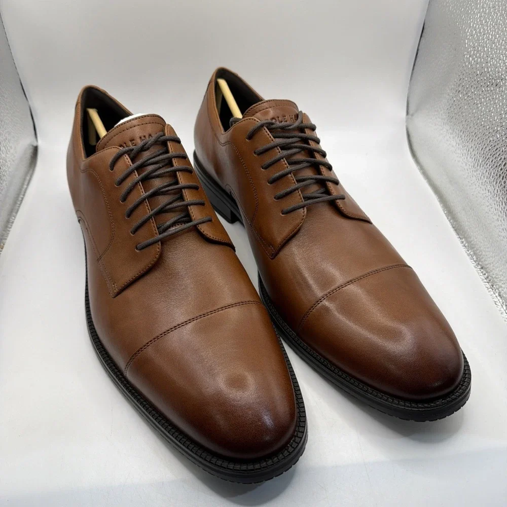 Cole Haan Me Cap Oxford Men's Dress British Tan Shoes Size 13 New